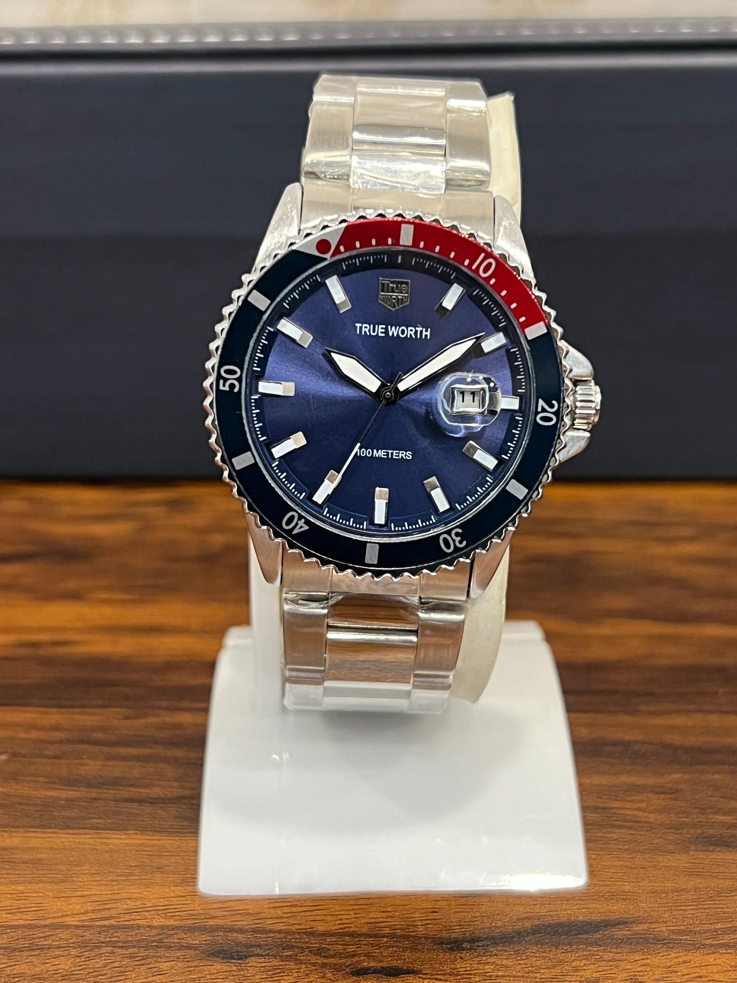 True Worth RB Blue Dial & Silver Chain