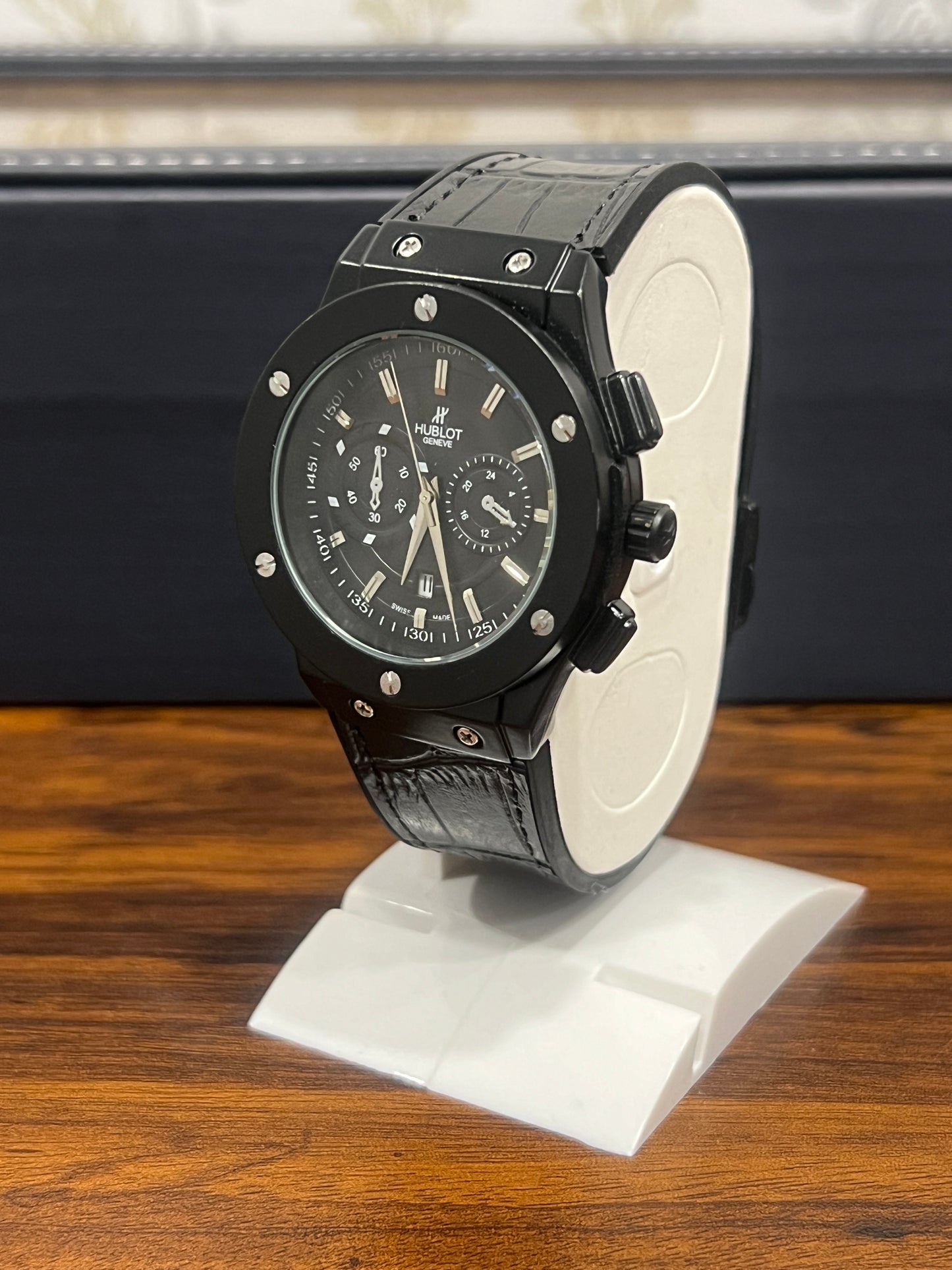 Hub Black Dial & Black Strap