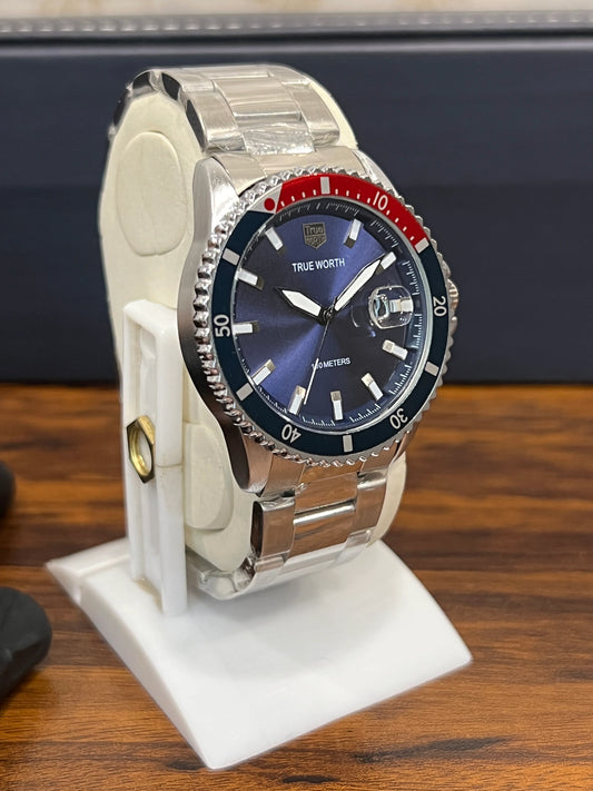 True Worth RB Blue Dial & Silver Chain