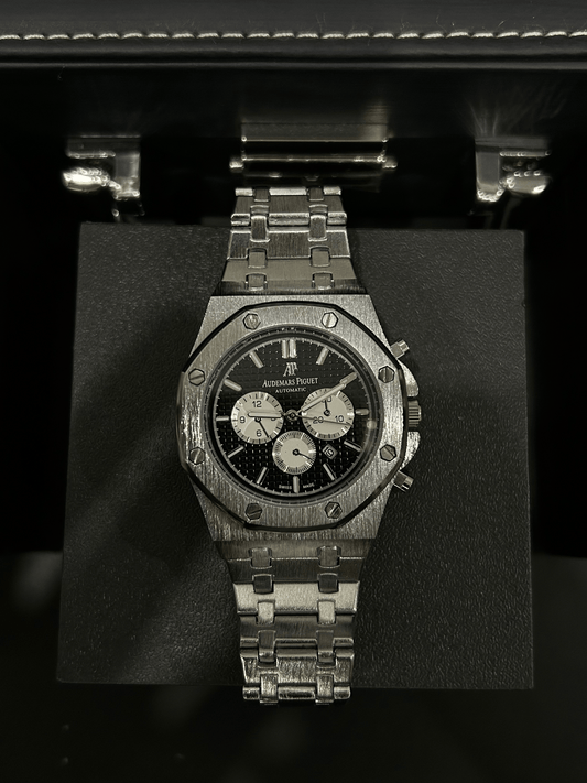 A.P Stainless Steel Silver Dial & Silver Chain