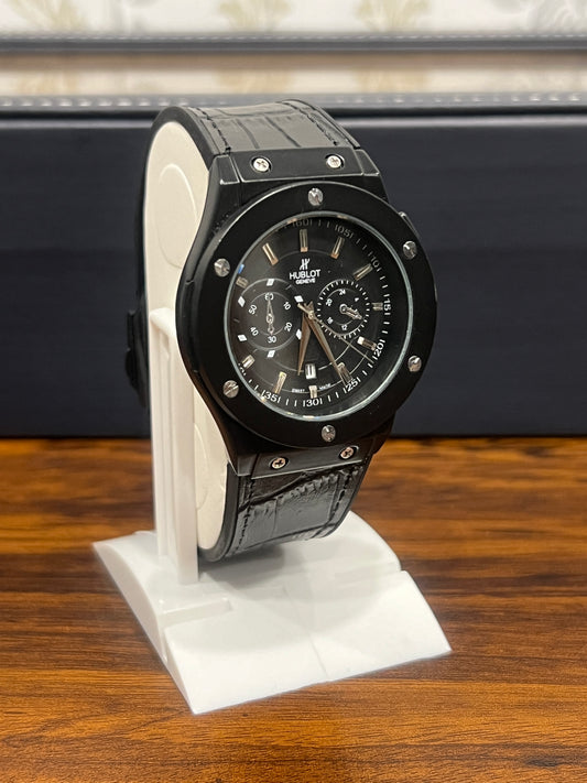 Hub Black Dial & Black Strap