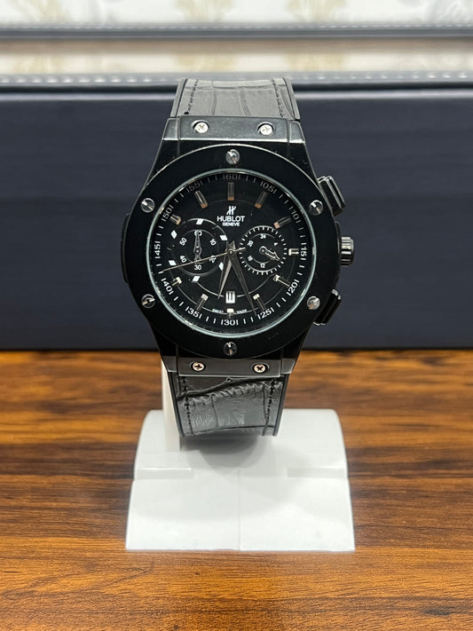 Hub Black Dial & Black Strap